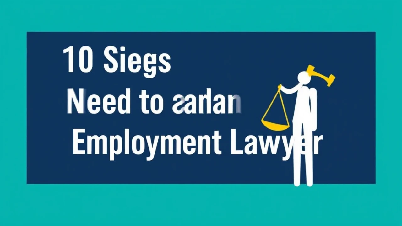 10 Signs You Need to Reach out to an Employment Lawyer ASAP: Key Indicators to Watch Out for